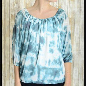 INC International Concepts Tie Dye Peasant Blouse